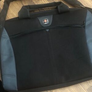 Swiss Army Black Laptop Messenger Bag  with strap